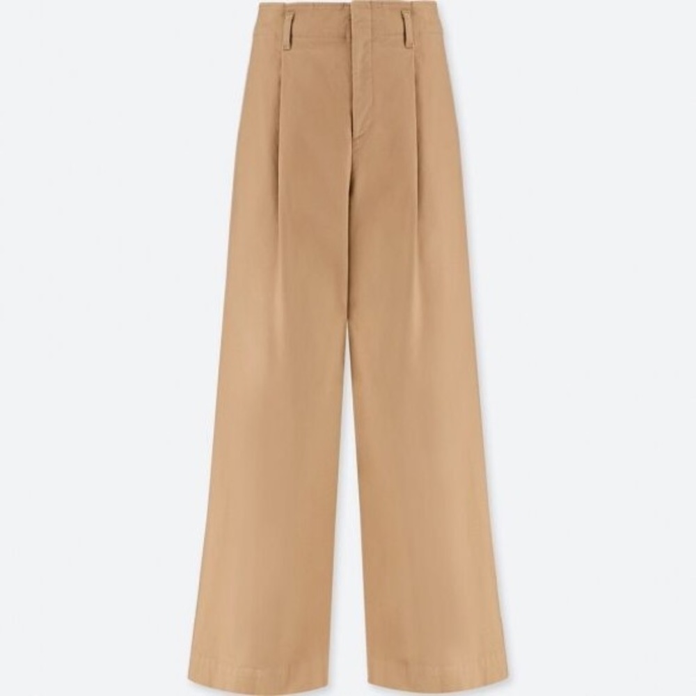 High-Waist Chino Wide Leg Pants | UNIQLO